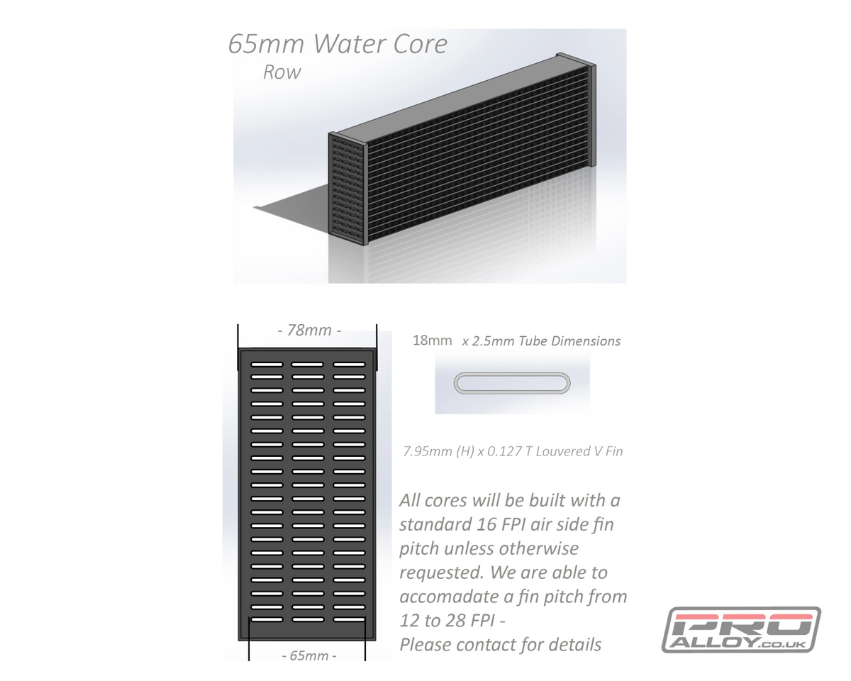 Water Core 65mm Deep | 300mm Stack Height - Core height Core - Pro Alloy