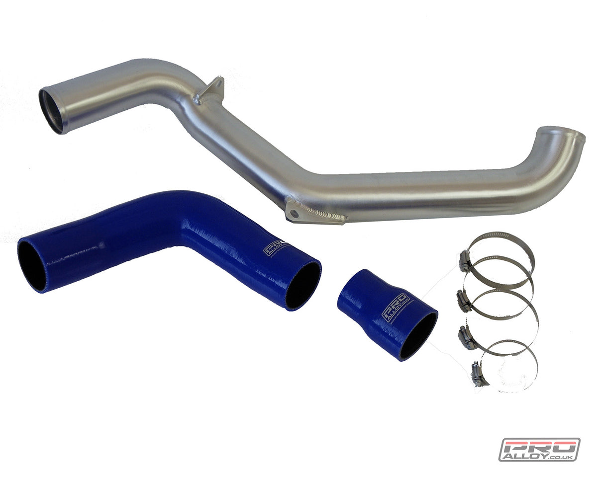 Focus RS MK2 Boost Pipe Kit - Big Power Pipework Satin Silver Blue - Pro Alloy