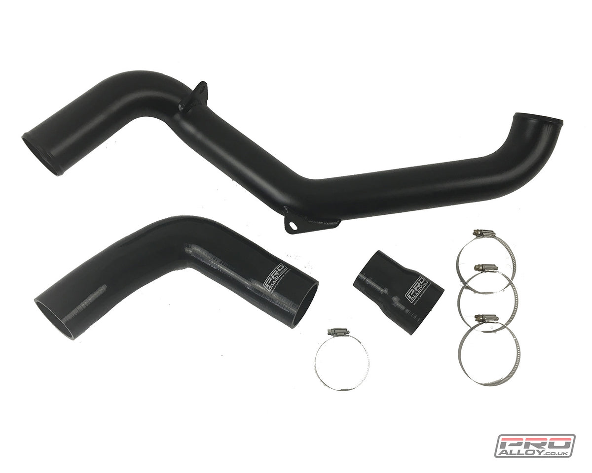 Focus RS MK2 Boost Pipe Kit - Big Power Pipework Satin Black Black - Pro Alloy