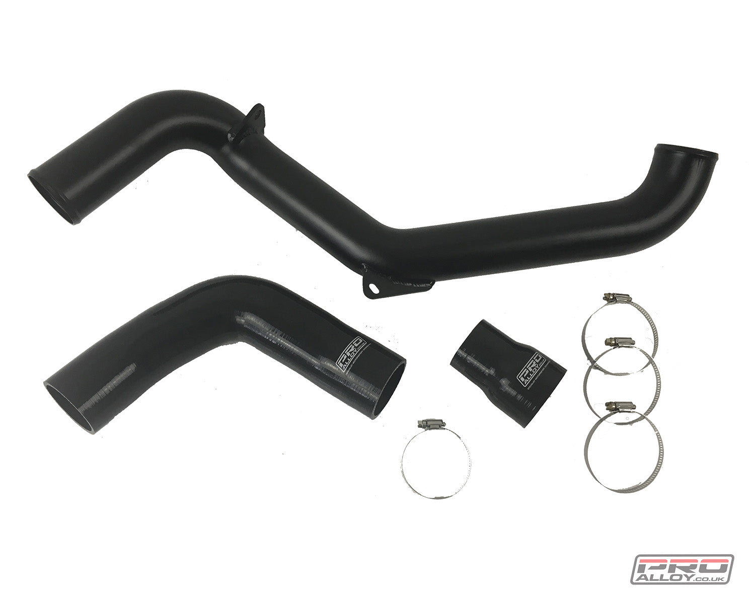 Focus RS MK2 Boost Pipe Kit - Big Power Pipework Satin Black Black  - Pro Alloy
