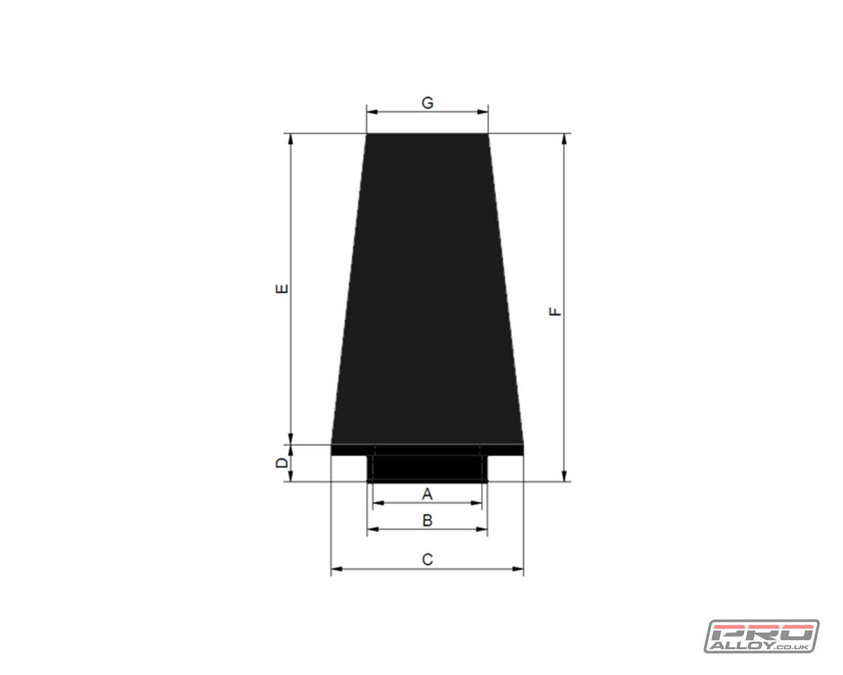 ITG Mega Maxogen Air Filter - Rubber Neck Induction Kit JC60RN/114MM - Pro Alloy