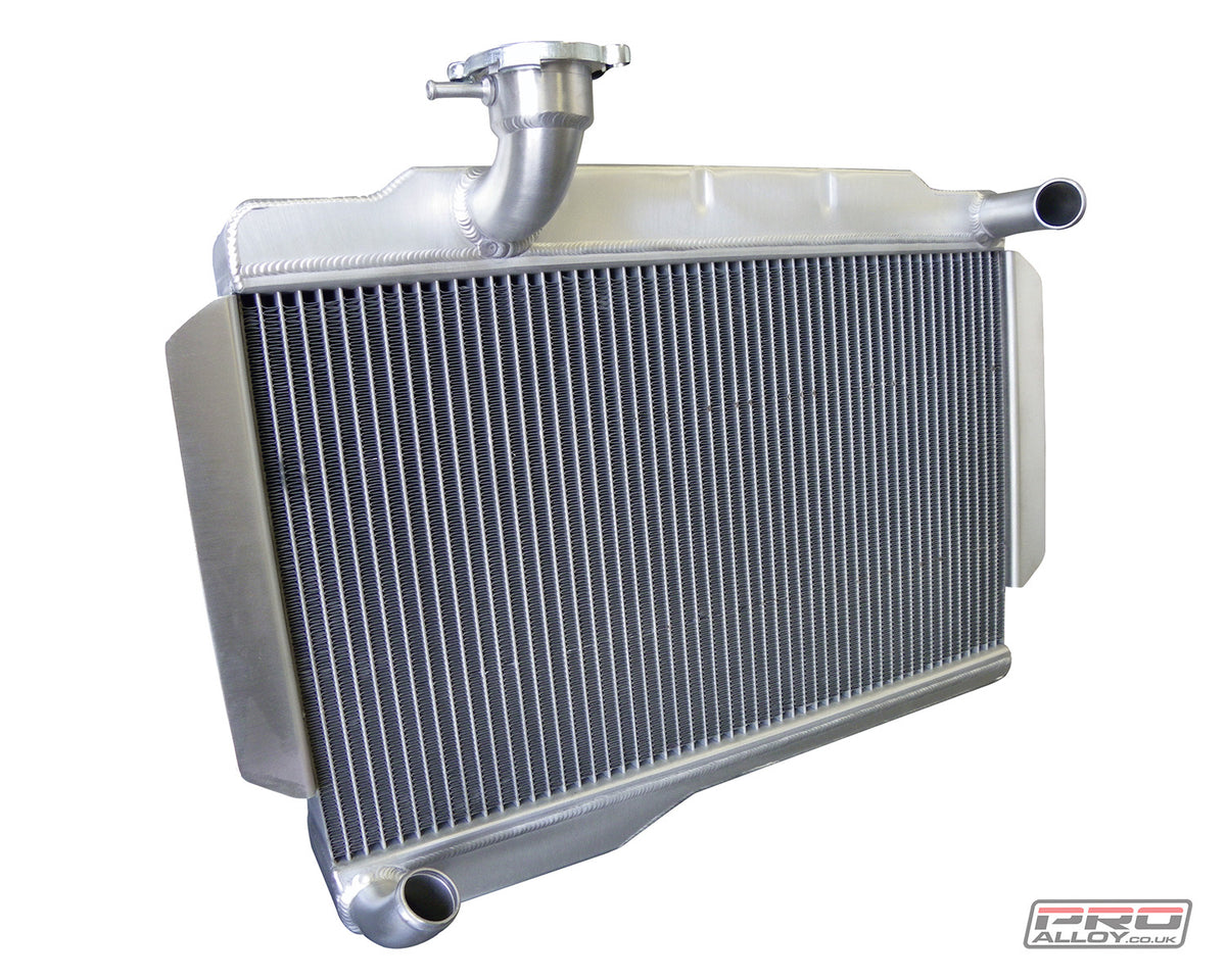 MGB (Rear Filler) Uprated Radiator Radiator Satin Silver - Pro Alloy