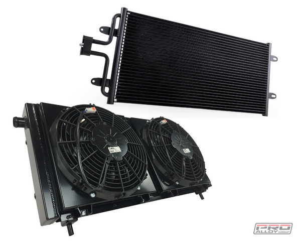 Lotus Exige V6 S3 Radiator, Fan kit & A/C Condenser Combo - Pro Alloy