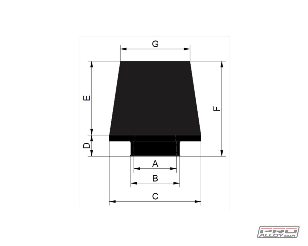ITG Maxogen Air Filter (Small Cone) - Rubber Neck Induction Kit JC60RN/80C   - Pro Alloy
