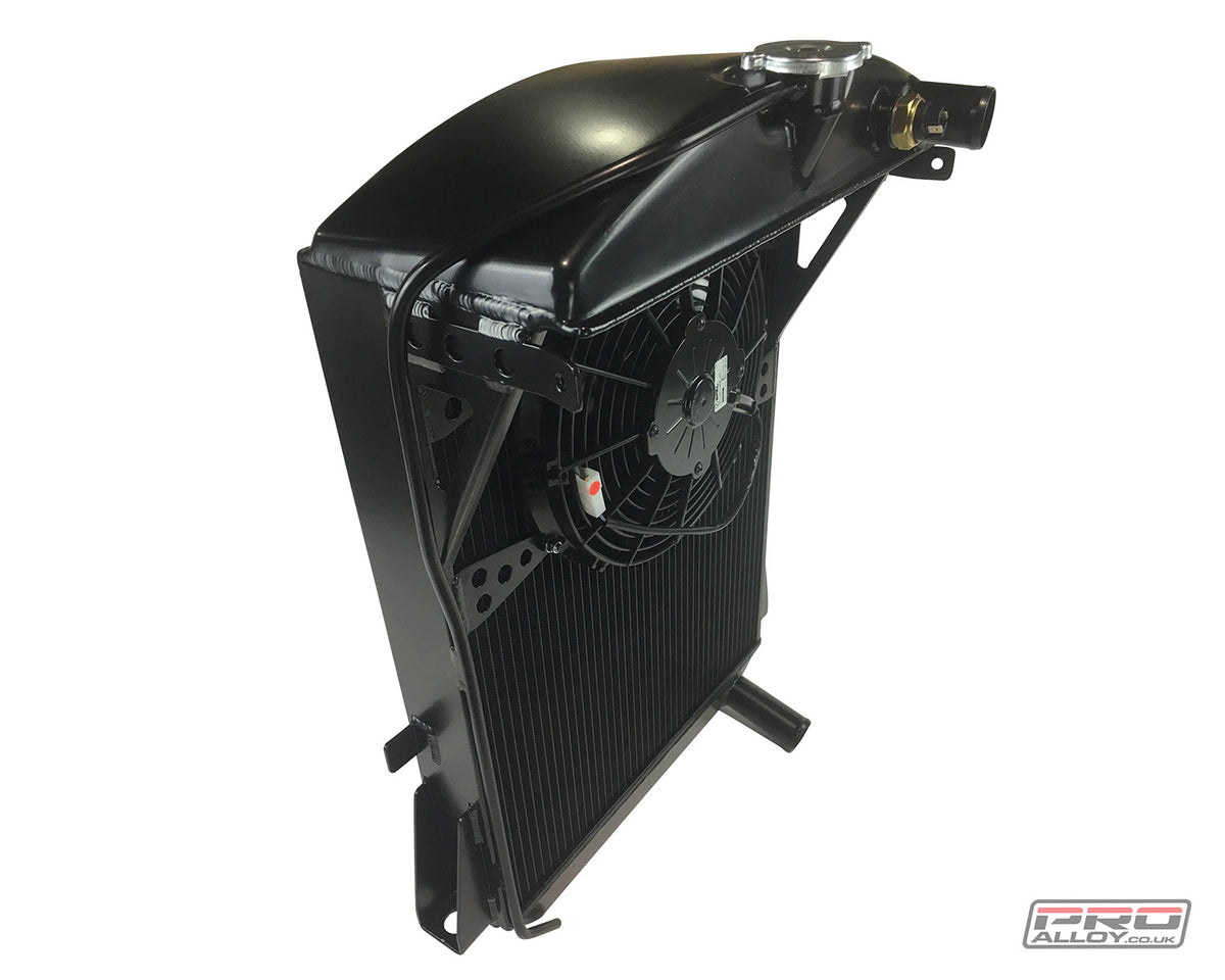 Jaguar C Type Alloy Radiator Radiator Satin Black   - Pro Alloy
