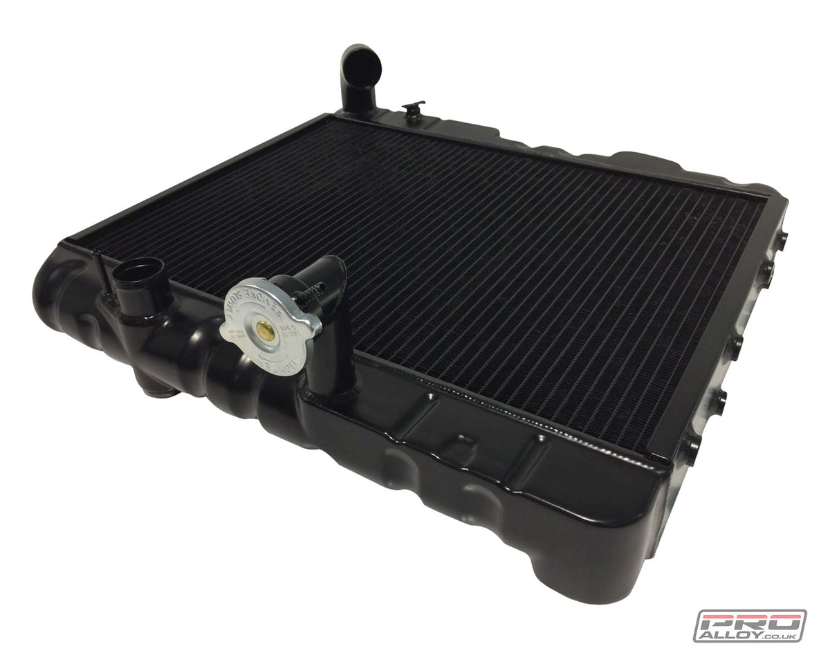 Jaguar E Type S2 4.2 Radiator Radiator Satin Black   - Pro Alloy